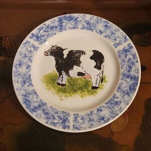 Tabletops Unlimited Cow Country Barn Dinner Plate
